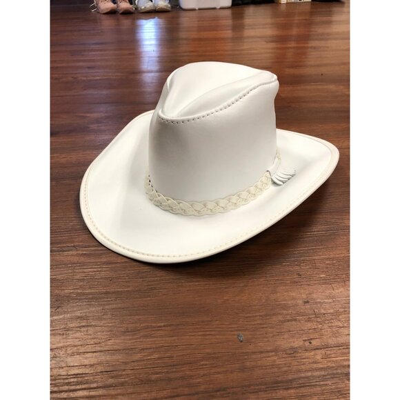 American Hat Makers Women’s White Leather Cowgirl Hat - Size Small